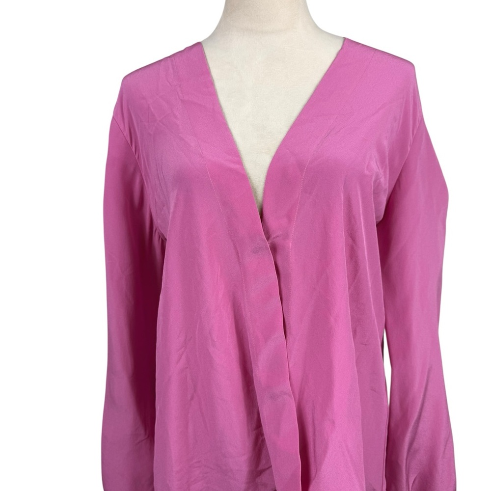 NWT Silvia Tcherassi silk magenta Blouse Size large - Picture 2 of 12